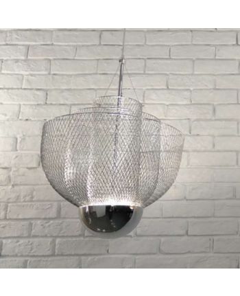 CORP DE ILUMINAT PE FIR MITRIS DIA 80CM ARGINTIU