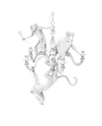 CORP DE ILUMINAT PE FIR MONKEY TRIO ALB