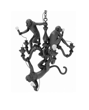 CORP DE ILUMINAT PE FIR MONKEY TRIO NEGRU