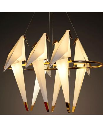 CORP DE ILUMINAT PE FIR SWING 6 AURIU+ALB