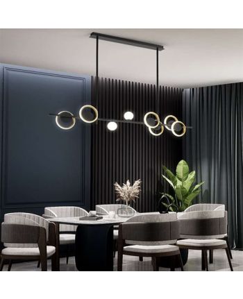 CORP DE ILUMINAT SUSPENDAT CARLIN L 140 CM NEGRU + AURIU