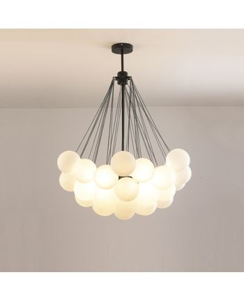 CORP DE ILUMINAT SUSPENDAT CUVAS L NEGRU + ALB