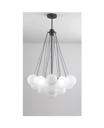 CORP DE ILUMINAT SUSPENDAT CUVAS S NEGRU + ALB