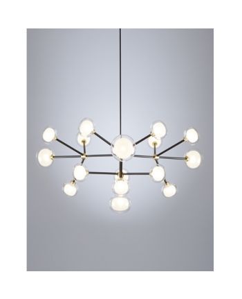 CORP DE ILUMINAT SUSPENDAT THORN 16 NEGRU - STICLA TRANSPARENTA+ALBA