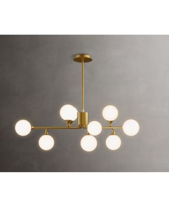 CORP DE ILUMINAT SUSPENDAT VEGA 9 AURIU + STICLA ALBA