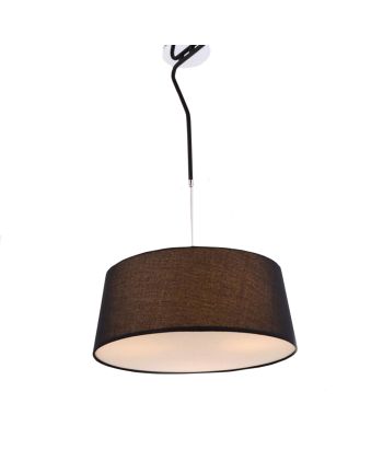 CORP DE ILUMINAT SUSPENDAT CRIUS CROMAT - ABAJUR NEGRU