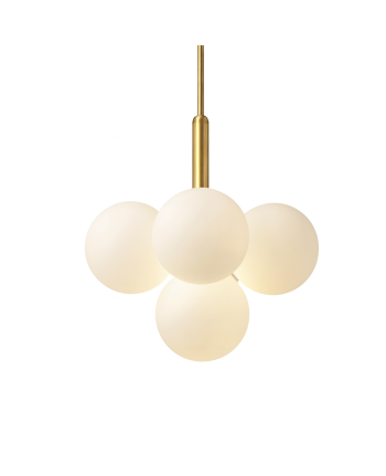 CORP DE ILUMINAT SUSPENDAT CHARLOTTE 5 - AURIU + GLOB STICLA ALBA