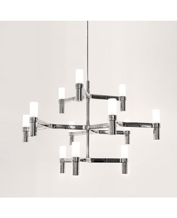 CORP DE ILUMINAT PE FIR DEMO 12 CROM+ALB