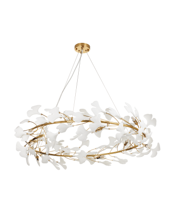 CORP DE ILUMINAT PE FIR FLORALIS AURIU + ALB