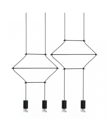 CORP DE ILUMINAT PE FIR NOA LIGHT 4A NEGRU