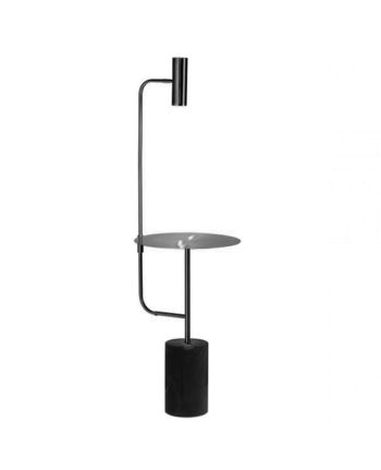 LAMPA DE PODEA DUPLEX-UP NEGRU + MARMURA NATURALA NEAGRA