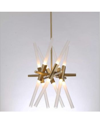 CORP DE ILUMINAT SUSPENDAT STICKS LIGHT 12B AURIU - STICLA ALBA