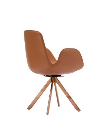 SCAUN DINING JOE TAPITAT - PICIOR AURIU