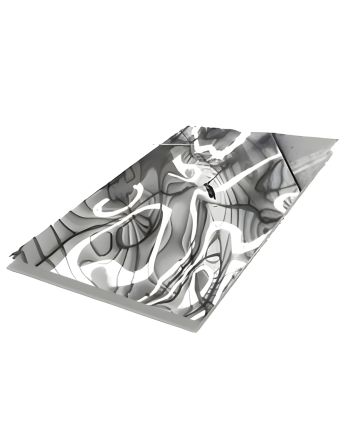 PANOU DECORATIV METALIC EFECT APA - LARGE - ARGINTIU 92.7 X 247 CM