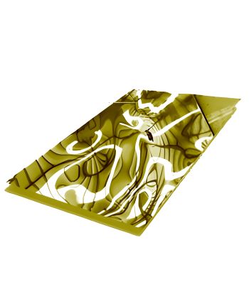 PANOU DECORATIV METALIC EFECT APA - LARGE - AURIU 92.7 X 247 CM