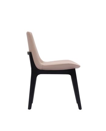 SCAUN DINING LINCON TAPITAT - PICIOR NEGRU