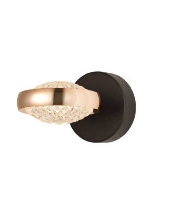 LAMPA DE PERETE LEIVA NEGRU-AURIU