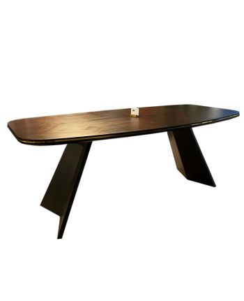 MASA DINING IKON 200X100 CM - BLAT FURNIR NUC SI PICIOR NEGRU