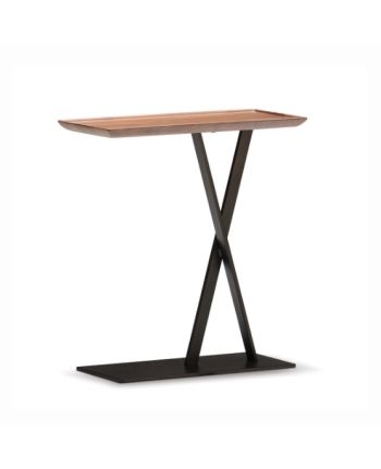 MASA DE CAFEA CARYA C 52 CM - BLAT LEMN NUC SI PICIOR METALIC ARAMIU
