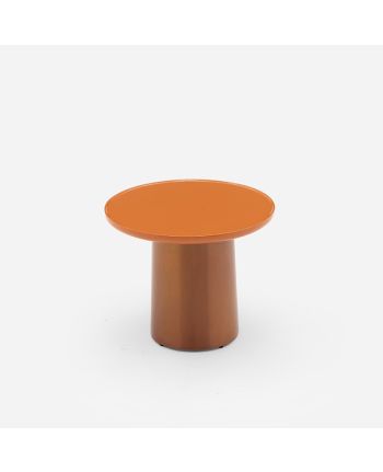 MASA DE CAFEA STELIOS-A 50 CM - BLAT MDF MARO / PICIOR METALIC ROZE-GOLD