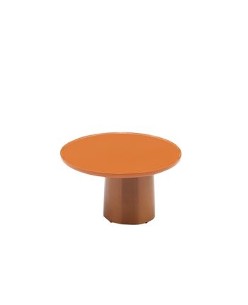 MASA DE CAFEA STELIOS-B 60 CM - BLAT MDF MARO / PICIOR METALIC ROZE-GOLD