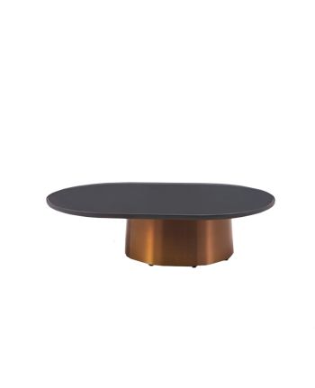 MASA DE CAFEA STELIOS-C 120 CM - BLAT MDF GRI / PICIOR METALIC ROZE-GOLD