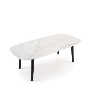 MASA DINING BERLIN CU BLAT DE MARMURA SI PICIOR DE LEMN MASIV 180X90 CM