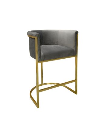 SCAUN BAR ORION CC250-26 GRI CATIFELAT / PICIOR AURIU H65 CM