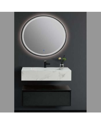 MOBILIER DE BAIE PANDORA 80 CM - SET LAVOAR INTEGRAT ALB / CORP GRI