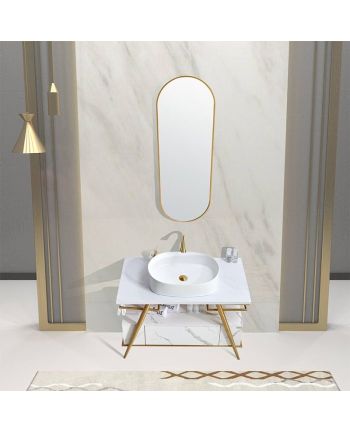 MOBILIER DE BAIE SARA - SET CU UN LAVOAR SI OGLINDA