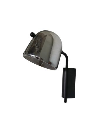 LAMPA DE PERETE MOSO NEGRU - STICLA FUMURIE