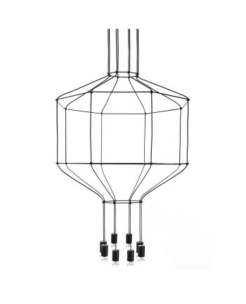 CORP DE ILUMINAT PE FIR NOA LIGHT 8 NEGRU