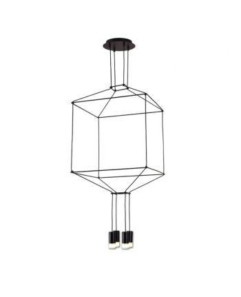 CORP DE ILUMINAT PE FIR NOA LIGHT 4 NEGRU