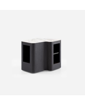 NOPTIERA ARES - BLAT CERAMIC ALB / MDF BRUN
