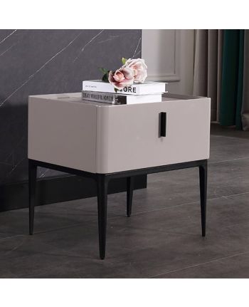NOPTIERA ELIRA / MDF GRI + PICIOR NEGRU