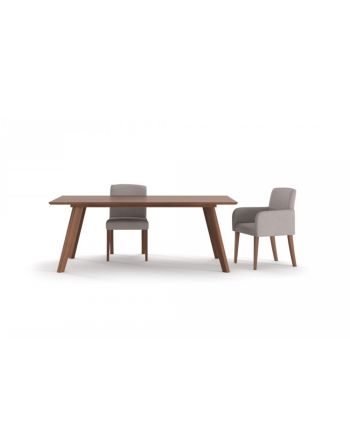 MASA DINING NOVA  - MDF FURNURUIT  SI PICIOARE LEMN NUC