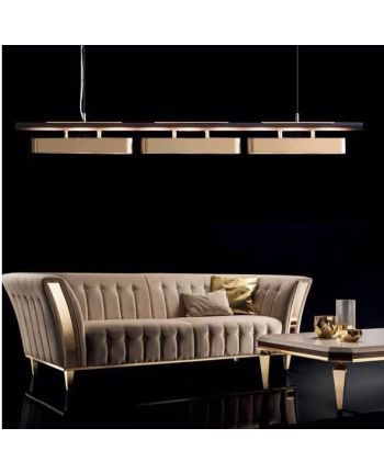 CORP DE ILUMINAT PE FIR ODETTE AURIU + NEGRU