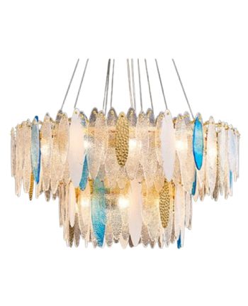 CANDELABRU PICABIA AURIU + STICLA MULTICOLORA