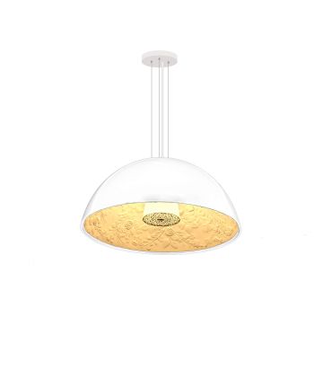 CORP DE ILUMINAT PE FIR RELIEF POT ALB - INTERIOR ALB