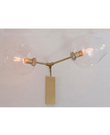 LAMPA DE PERETE ROA WALL LAMP - 2 GLOBURI STICLA TRANSPARENTA