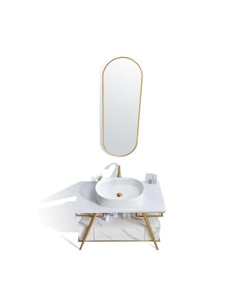 MOBILIER DE BAIE SARA - SET CU UN LAVOAR SI OGLINDA