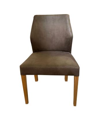 SCAUN DINING ZENIT TAPITAT NEGRU / PICIOR FURNIR NUC