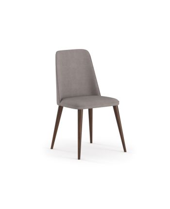 SCAUN DINING FRAME TAPITAT GRI / PICIOR LEMN