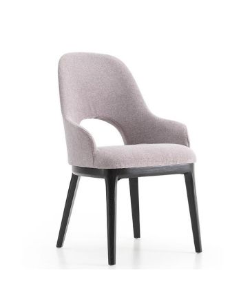 SCAUN DINING ESTELA TAPITAT - PICIOR NEGRU