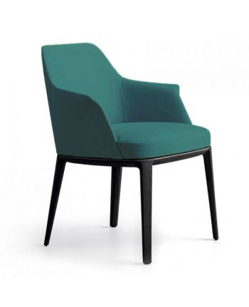 SCAUN DINING ST-7811 TAPITAT TURCOAZ CATIFELAT / PICIOR LEMN NEGRU