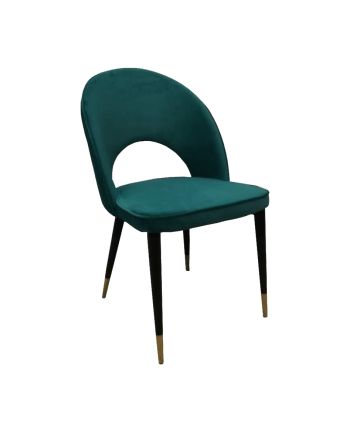 SCAUN TAPITAT ALMO CATIFEA VERDE-TURCOAZ CC-63 / PICIOR NEGRU + AURIU