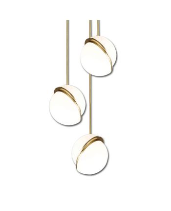 CORP DE ILUMINAT PE FIR SIMETRIC 3 XS ALB+AURIU