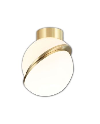 PLAFONIERA SIMETRIC ALB+AURIU