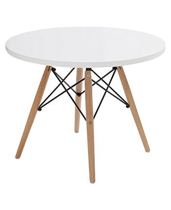 MASA DE COPII ROTUNDA RT-901 DIA 60CM ALB + LEMN NATUR