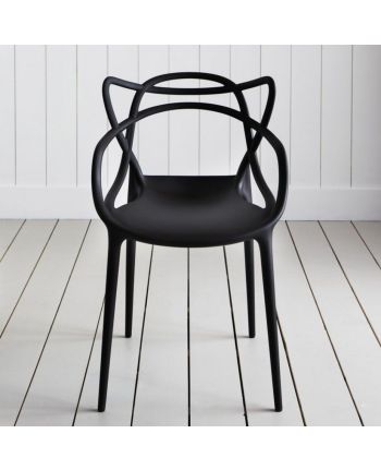 SCAUN DINING MAESTRO PLASTIC NEGRU(RESIGILAT)